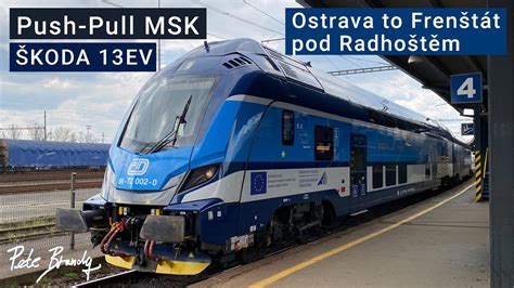 Traukinio „Škoda Push-Pull“ interjero nuotrauka su prieinamumo elementais