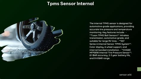Technical diagram of a TPMS sensor and its internal components