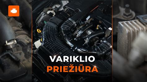 Autoserviso technikas tikrina variklio skyrių, naudodamas planšetinį kompiuterį diagnostikai