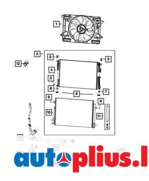 Schematinis aušinimo sistemos vaizdas BMW automobiliui