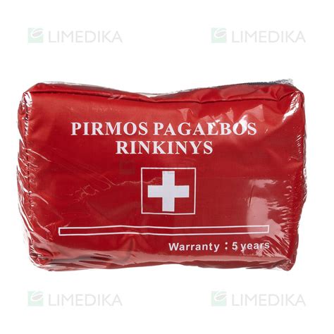 Automobilio pirmosios pagalbos rinkinys tvirtame dėkle