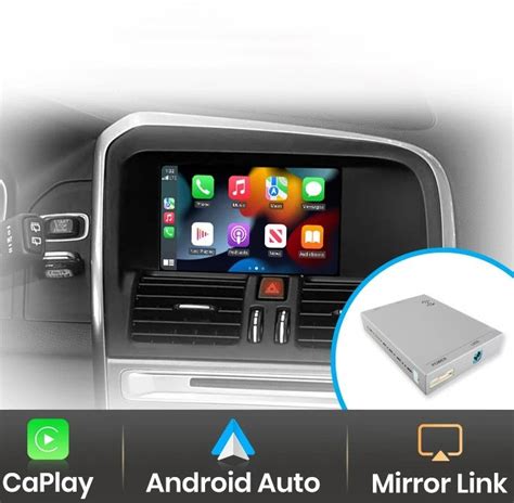 Schema, iliustruojanti CarPlay/Android Auto modulio prijungimą prie originalios Volvo sistemos