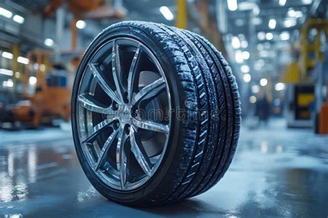 Thematic photo of a car tire with rim protection on a winter road