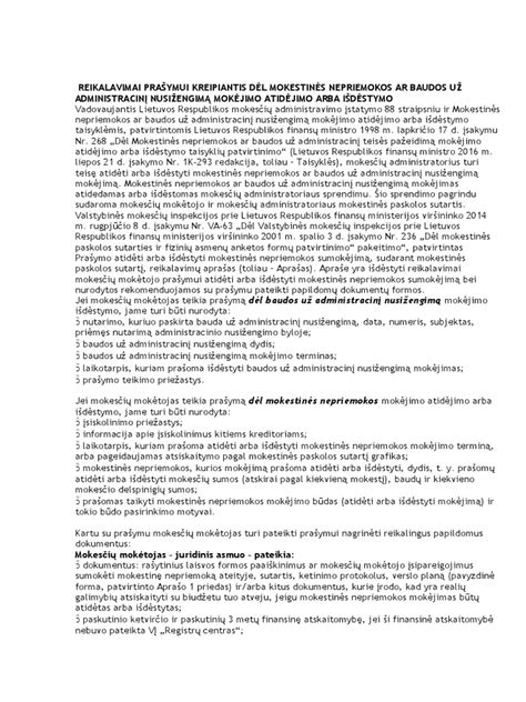 Schema: Procedūros žingsniai kreipiantis dėl baudos išdėstymo ar pakeitimo viešaisiais darbais