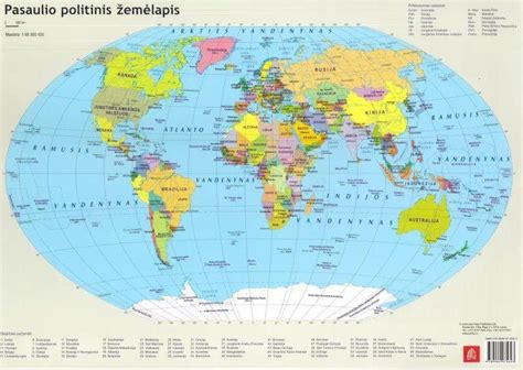 Botsvanos žemėlapis su išskirtomis pagrindinėmis gamtinėmis vietovėmis