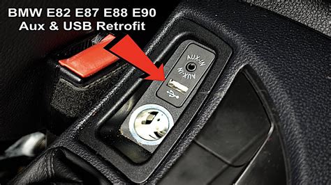 Nuotrauka: „Bluetooth“ muzikos adapterio prijungimas prie BMW E90 armrest (porankio) AUX jungties
