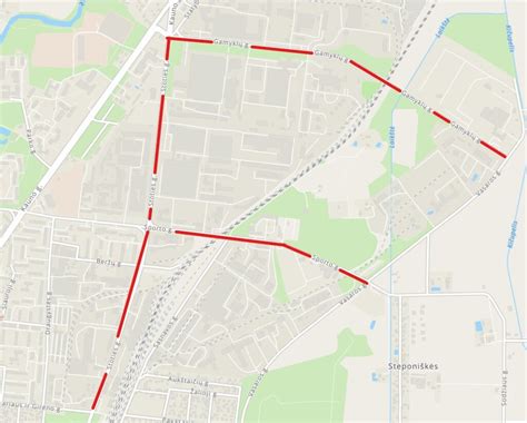 Schema: Pėsčiųjų ir dviračių takų išsidėstymas rekonstruotoje Liepkalnio sankryžoje