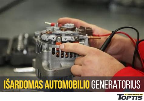 Generatoriaus remontas ir kilę gedimai - grafikas proceso eiga