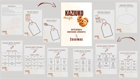 Gyva Kaziuko mugės scena su mokiniais, parduodančiais rankdarbius