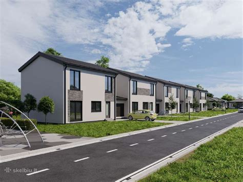 Schema, iliustruojanti skirtingų tipų būstų (namas, kotedžas, butas) privalumus ir trūkumus, su akcentu ant parkavimo vietos svarbos.