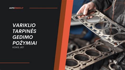 Infografika: dažniausi variklio galvutės tarpinės pažeidimo simptomai