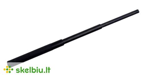 schematinis vaizdas, kaip atrodo teleskopinė lazda ir turistinis peilis