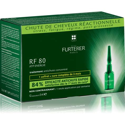 Rene Furterer RF80 koncentrato pakuotė ir ampulės