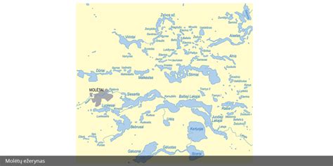 Geografinis Labanoro regioninio parko ir Aiseto ežero žemėlapis