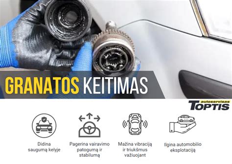 Pažeista pusašio granatos apsauginė guma