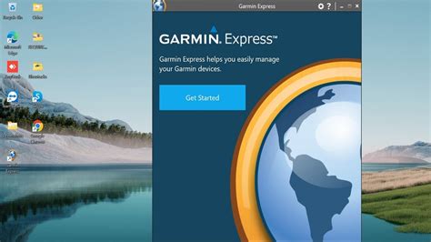 Garmin Express programos sąsajos pavyzdys