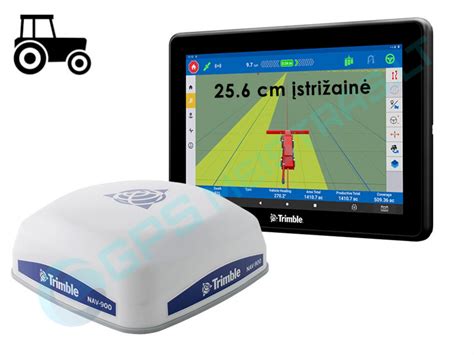 Traktorius, naudojantis GPS lygiagretaus vairavimo sistemą lauke