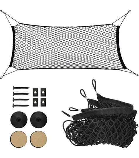 Universalus automobilio bagažinės tinklas su tvirtinimo kabliukais