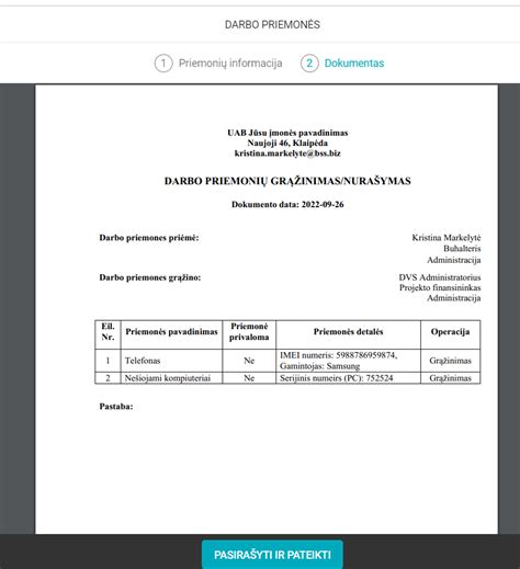 Schema, iliustruojanti darbdavio pareigas užtikrinant darbo priemonių saugumą