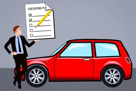 Iliustracija, vaizduojanti naudoto automobilio patikrą