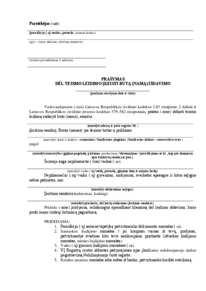 Leidimo forma arba el. leidimo užsakymo procesas