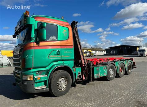 Scania sunkvežimio važiuoklės schema su įvairių tipų ašimis