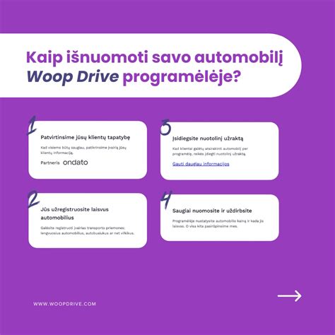 Ilustracija, vaizduojanti automobilio dalijimosi platformos „Woop Drive“ logotipą ir šiuolaikinį automobilį