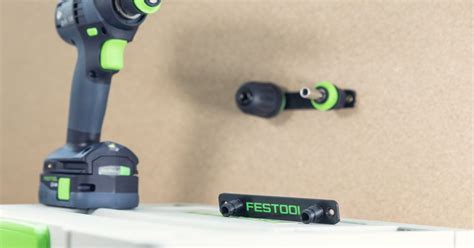 Festool FastFix ir CENTROTEC sistemos su skirtingais antgaliais ir griebtuvais