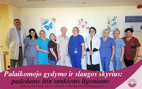Regioninės Telšių ligoninės medikių komandos nuotrauka renovuotame skyriuje