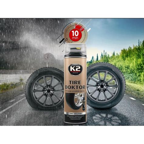 K2 Tyre Doktor aerozolinis flakonas padangų remontui