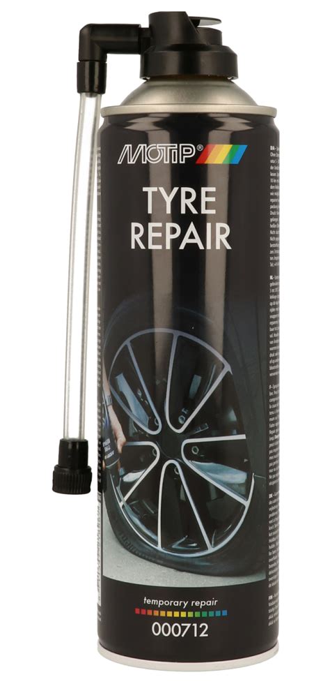 MOTIP TYRE REPAIR padangų hermetiko flakonas ir jo veikimo principo schema
