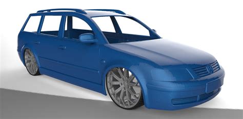 Volkswagen Passat B5 Variant galinio dangčio nuotrauka, rodanti būdingas kėbulo linijas ir valstybinio numerio apšvietimo zoną