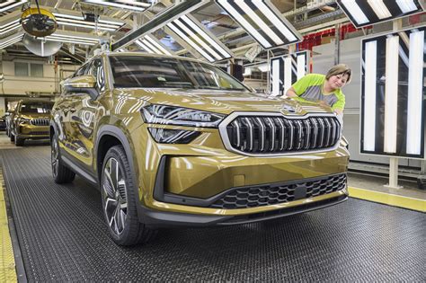 „Škoda Kodiaq“ gamybos linija Kvasiny gamykloje