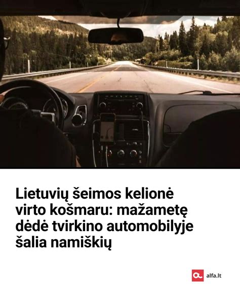 teminė iliustracija: šeima automobilyje kelyje