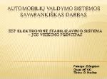 ESP sistemos principas šoniniam slydimui koreguoti