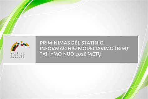 Infografika: Statinio informacinio modeliavimo (BIM) privalomumo kriterijai inžineriniams statiniams
