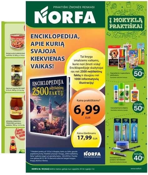 Norfa akcijų leidinio pavyzdys (viršelis su akcijomis)