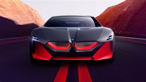 BMW Vision M Next konceptinio automobilio iliustracija su Hanso Zimmerio garso dizaino akcentu