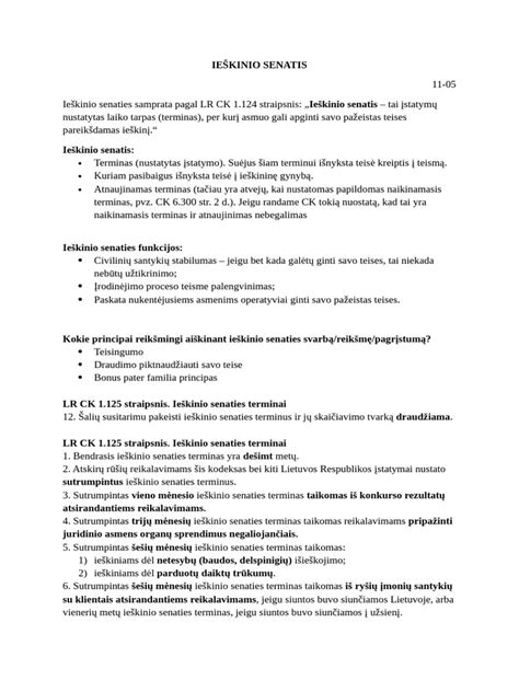 Schema: Ieškinio senaties funkcijos (teisinio tikrumo užtikrinimas, operatyvumas, bylinėjimosi ribojimas)