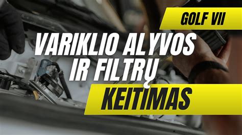 Variklio skydelis ir filtrų vietos