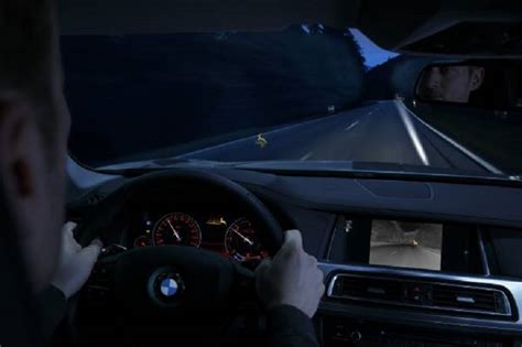 BMW Night Vision sistemos veikimo principo schema