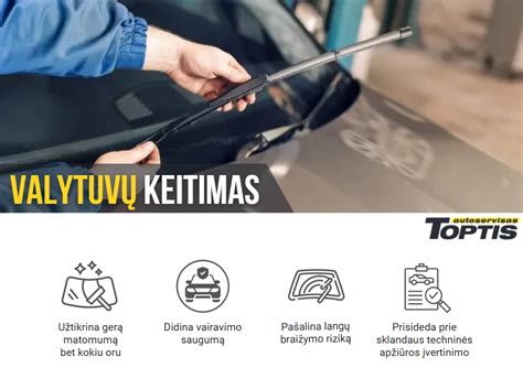 Nuotrauka: automobilio valytuvų šluotelės keitimas
