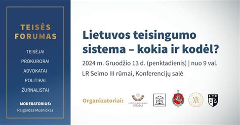 Lietuvos teisingumo sistema diagrama