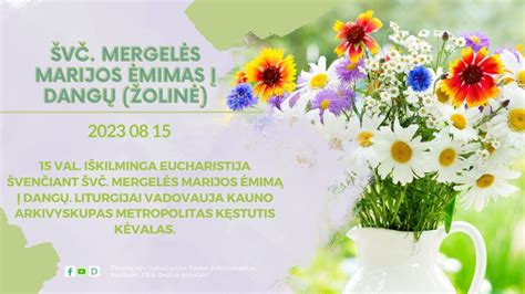 Teminis rugpjūčio 15 d. Švč. Mergelės Marijos Ėmimo į dangų šventės paveikslėlis