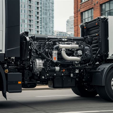 infografika: Volvo FH13 variklių gamos palyginimas (D11, D13, G13C) pagal galią ir sukimo momentą