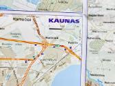 Kelių žemėlapis, išskiriantis Krekenavos miestelio sankryžą kaip 