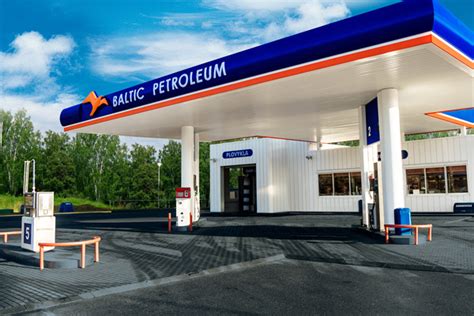 Žemėlapis su Baltic Petroleum degalinėmis, siūlančiomis priekabų nuomą, išryškinant Šilutės lokaciją