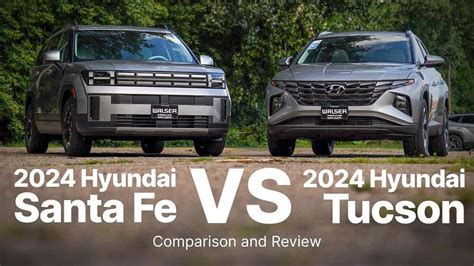 Hyundai Tucson ir Santa Fe lyginamosios nuotraukos