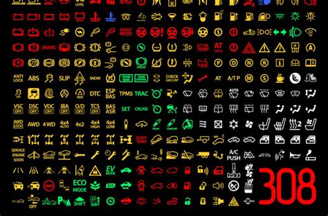 Nissan Note prietaisų skydelio schema su paaiškintomis lemputėmis