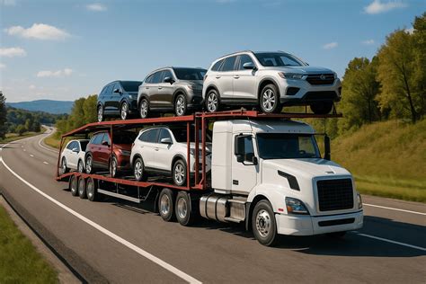 Thematic photo of a car carrier truck (